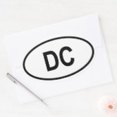 Washington "DC" Ovaler Aufkleber (Umschlag)