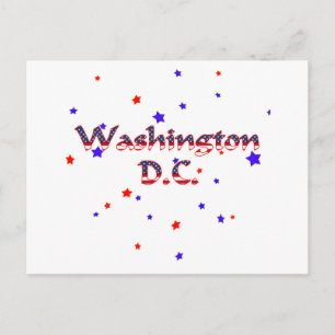 Washington DC Patriotic Stars Postkarte