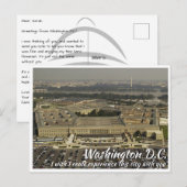 Washington DC Pentagon Postkarte (Vorne/Hinten)