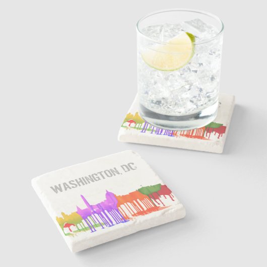 WASHINGTON DC-PFÜTZEN - STEINUNTERSETZER (Seitenansicht)