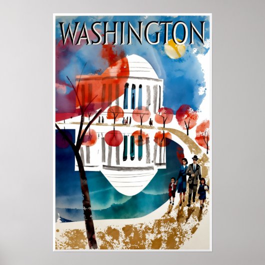 Washington DC Plakat (Vorne)