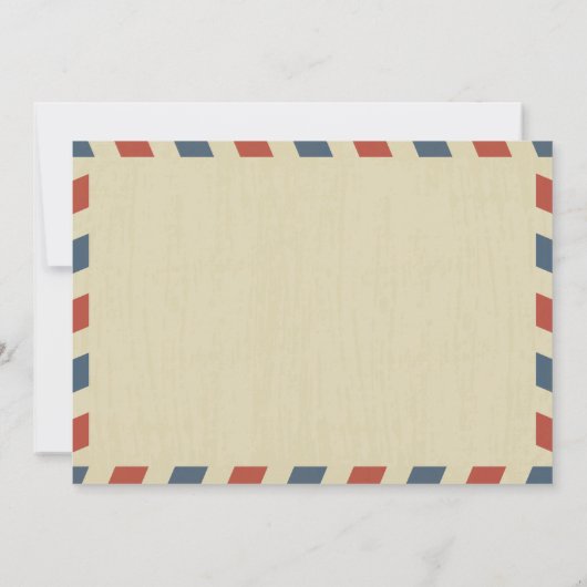 Washington DC / Portugal Airmail | Hochzeit Einladung (Rückseite)