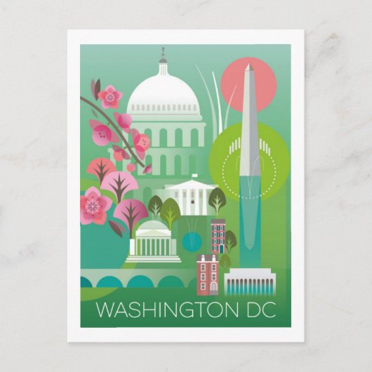 Washington DC Postcard Postkarte (Vorderseite)