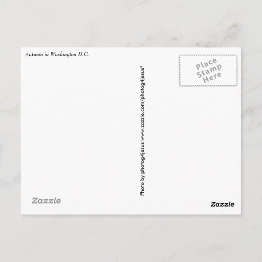 Washington DC Postcard Postkarte (Rückseite)