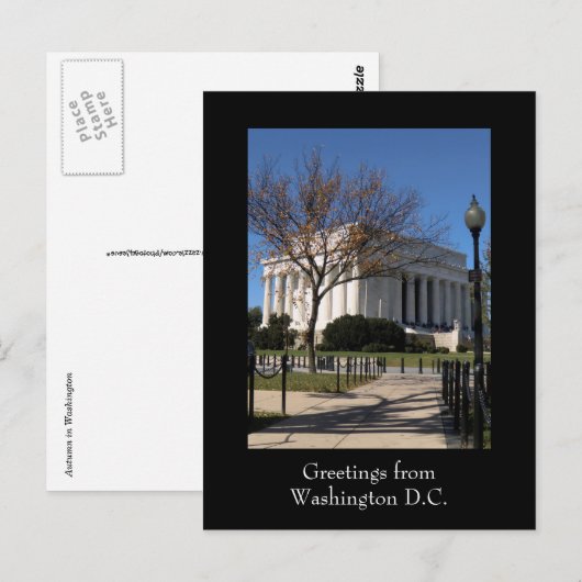 Washington DC Postcard Postkarte (Vorne/Hinten)