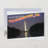 Washington, DC Postcard Washington Monument Postkarte (Vorne/Hinten)