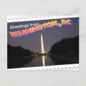 Washington, DC Postcard Washington Monument Postkarte (Vorderseite)