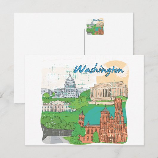 Washington DC Postkarte (Vorne/Hinten)