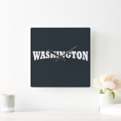 Washington DC Quadratische Wanduhr (Zuhause)