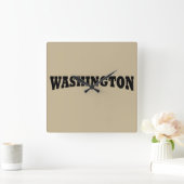 Washington DC Quadratische Wanduhr (Zuhause)
