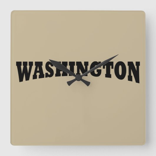 Washington DC Quadratische Wanduhr (Vorderseite)