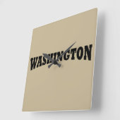 Washington DC Quadratische Wanduhr (Winkel)