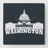 Washington DC Quadratische Wanduhr (Vorderseite)