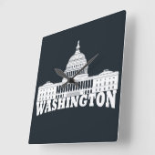 Washington DC Quadratische Wanduhr (Winkel)