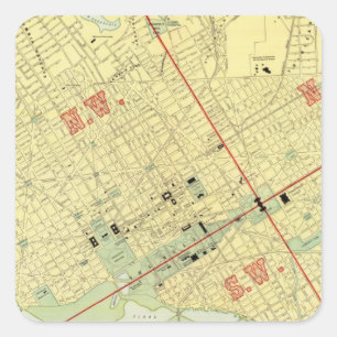 Washington, DC Quadratischer Aufkleber