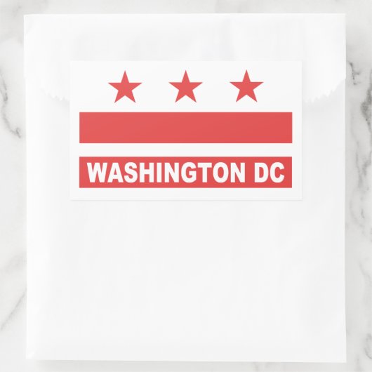 Washington DC Rechteckiger Aufkleber (Tasche)