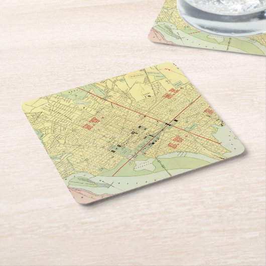 Washington, DC Rechteckiger Pappuntersetzer (angewinkelt)