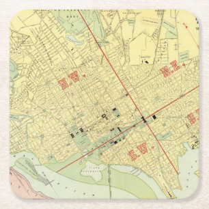 Washington, DC Rechteckiger Pappuntersetzer