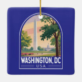 Washington DC Reise Kunst Emblem Keramikornament (Rückseite)