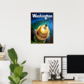 Washington DC Reiseplakat  Poster (Heimbüro)