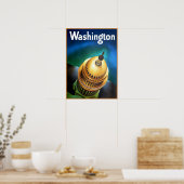 Washington DC Reiseplakat  Poster (Küche)