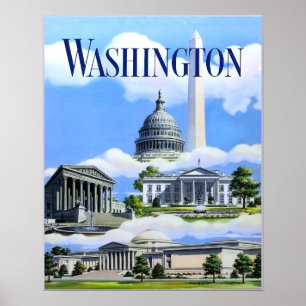 Washington, DC Reiseplakat Poster