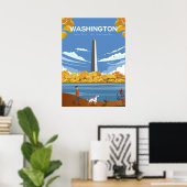 Washington Dc Reiseplakat Poster (Heimbüro)