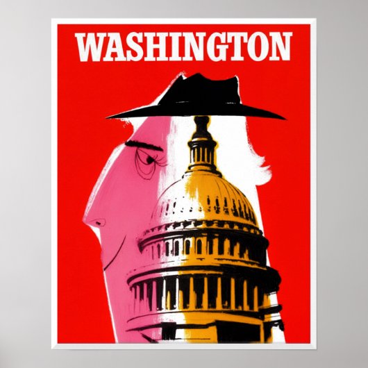 Washington DC Reiseplakat Poster (Vorne)