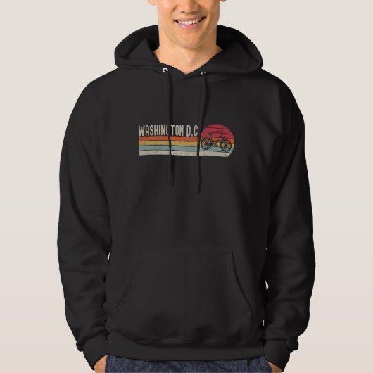 Washington DC Retro Cycling Hoodie Bicycle Hoodie (Vorderseite)