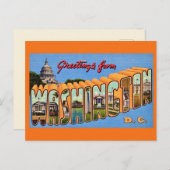 Washington DC Retro-Postkarte Postkarte (Vorne/Hinten)