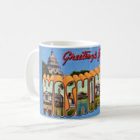 Washington DC Retro-Postkarten-Tasse