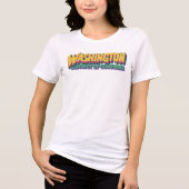 Washington DC Retro-Typografie Tri-Blend Shirt (Vorderseite)