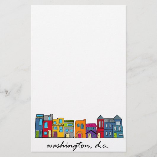 Washington DC Row House Briefpapier (Vorderseite)