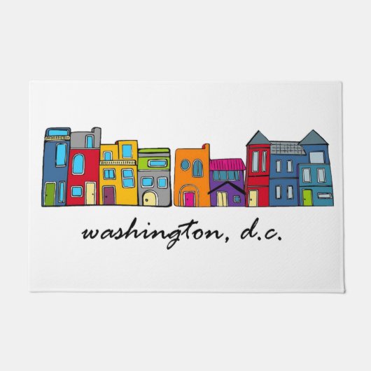 Washington DC Row House Fußmatte (Vorderseite)