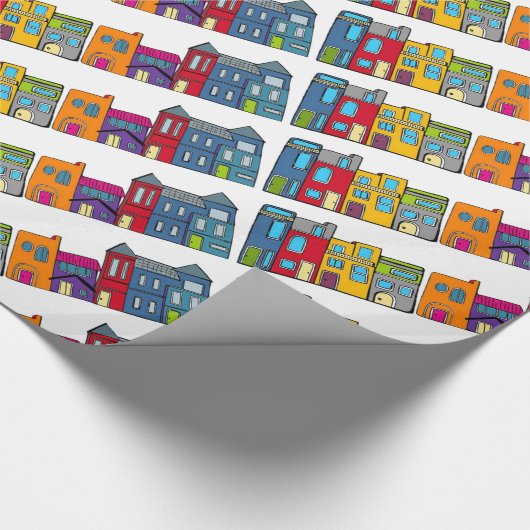 Washington DC Row House Geschenkpapier (Ecke)