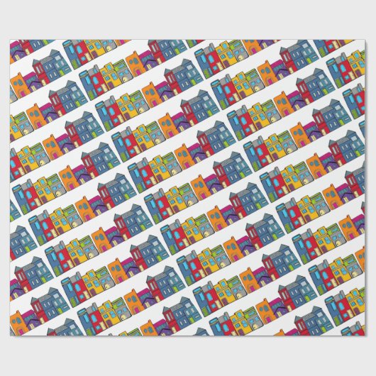 Washington DC Row House Geschenkpapier (Flach)