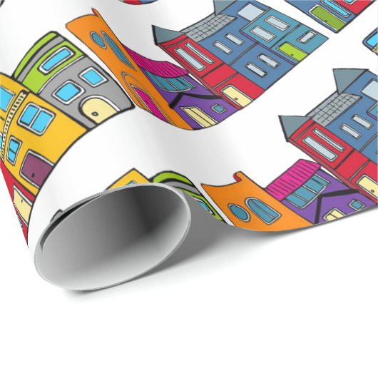Washington DC Row House Geschenkpapier (Rolleneckpunkt)
