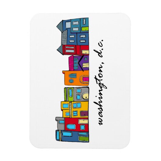 Washington DC Row House Magnet (Vertikal)