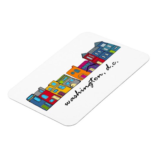 Washington DC Row House Magnet (Linke Seite)