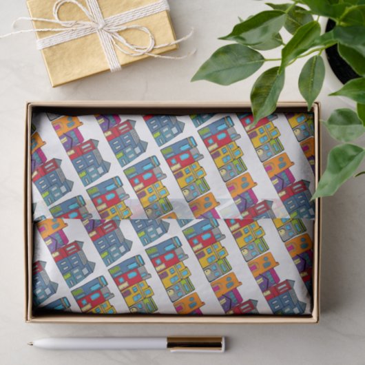 Washington DC Row House Seidenpapier (Geschenk)