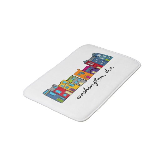 Washington DC Row Houses Badematte (Schrägansicht)