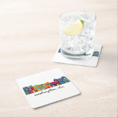 Washington DC Row Houses Rechteckiger Pappuntersetzer (Vor Ort)