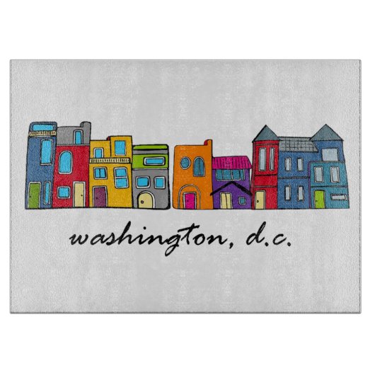 Washington DC Row Houses Schneidebrett (Vorderseite)