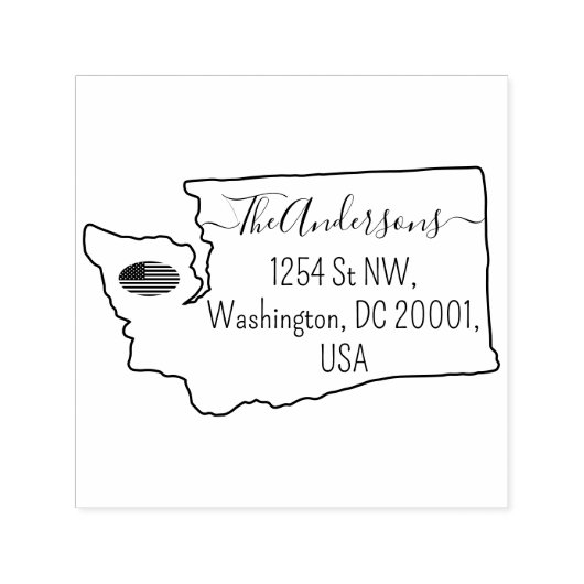 Washington DC Rücksendeadresse Custom Permastempel (Design)
