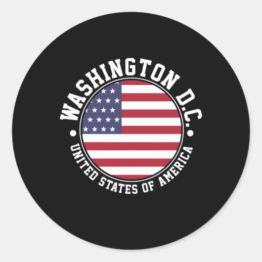 Washington Dc Runder Aufkleber (Vorderseite)