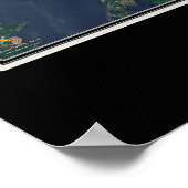 Washington DC Satellite Poster Map (Ecke)