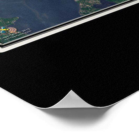 Washington DC Satellite Poster Map (Ecke)