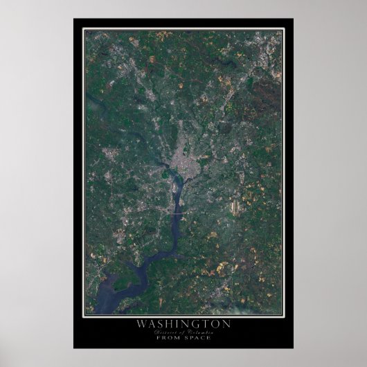 Washington DC Satellite Poster Map (Vorne)