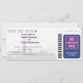 Washington DC Save the Date Boarding Pass (Vorderseite)