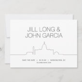 Washington DC Save the Date Einladung (Vorderseite)